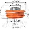 Głowica z żyłką do kosy spalinowej M10 x 1.25LH + 75 metrów żyłki 2.4mm