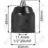 Uchwyt do wiertarki samozaciskowy 1/2' 13MM metalowy