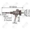 Kompletny wałek zębaty Hitachi DH24PC3
