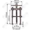 Ściągacz do łożysk 17-55x104mm 2-ramienny sworzni ramion wycieraczek klem alternator