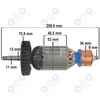 Wirnik METABO W WX21-230 W23-180 WX23-230 krótki